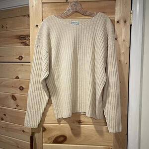 Eco Dragon 100% hemp Beige Ribbed Knit Sweater